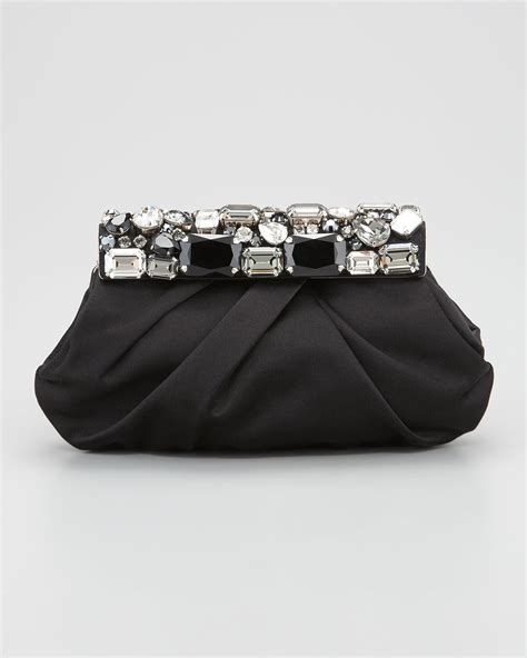 satin prada clutch|designer Prada clutch.